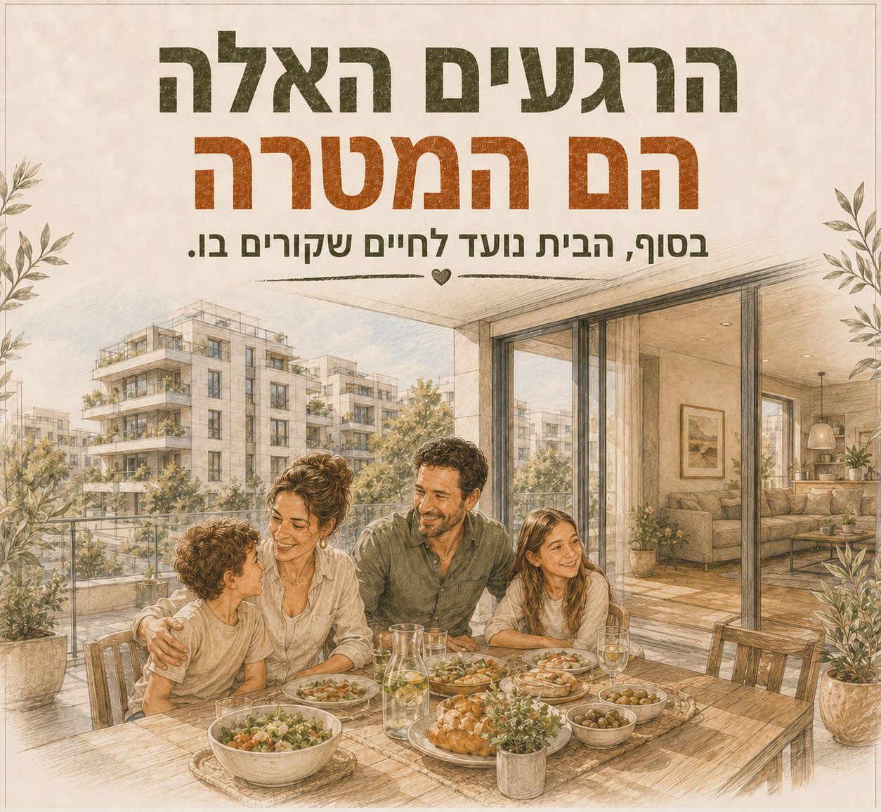 הרגעים המשפחתיים בבית החדש הם המטרה
