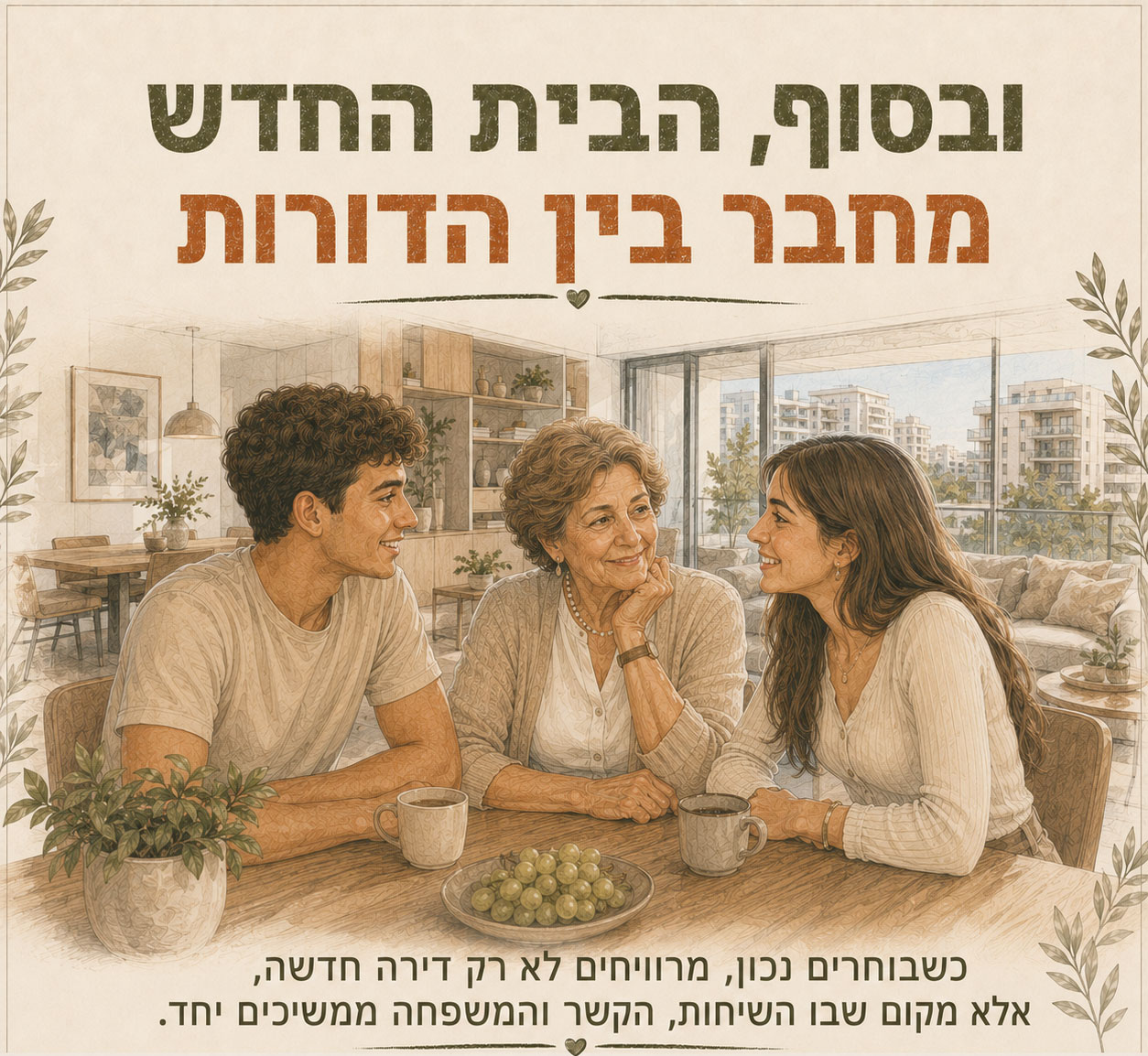 הבית החדש מחבר בין הדורות אחרי בחירה נכונה